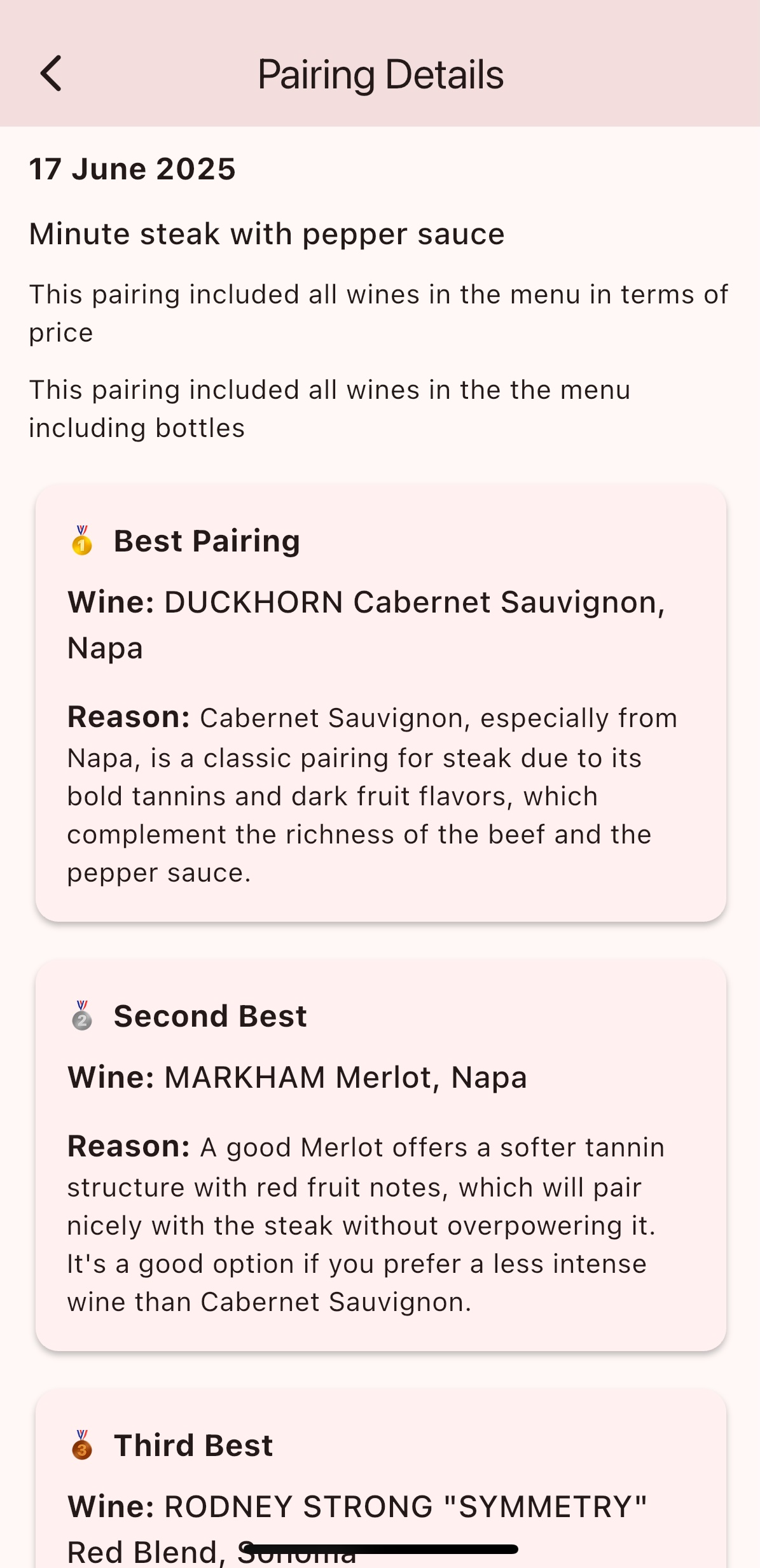 Wine Picker App Screenshot